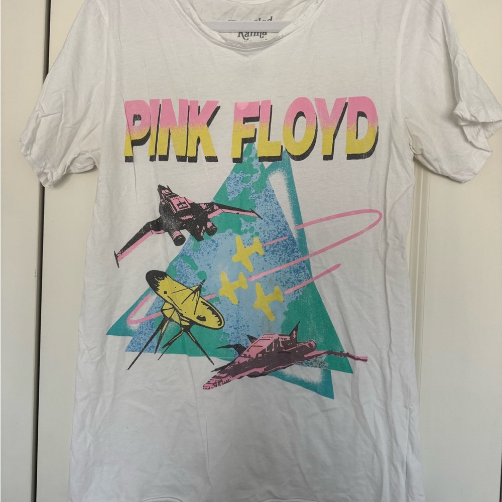 Recycled Karma Pink Floyd White Tee Short Sleeve